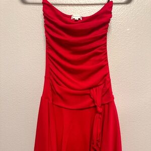 Vintage Charlotte Russe red strapless mini dress great for prom